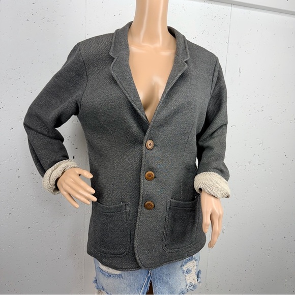 Cotton On Women’s Size Medium Dark Gray Jersey Cotton Blazer - Picture 4 of 13